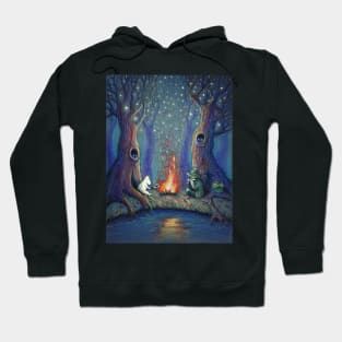 Campfire by river Hoodie